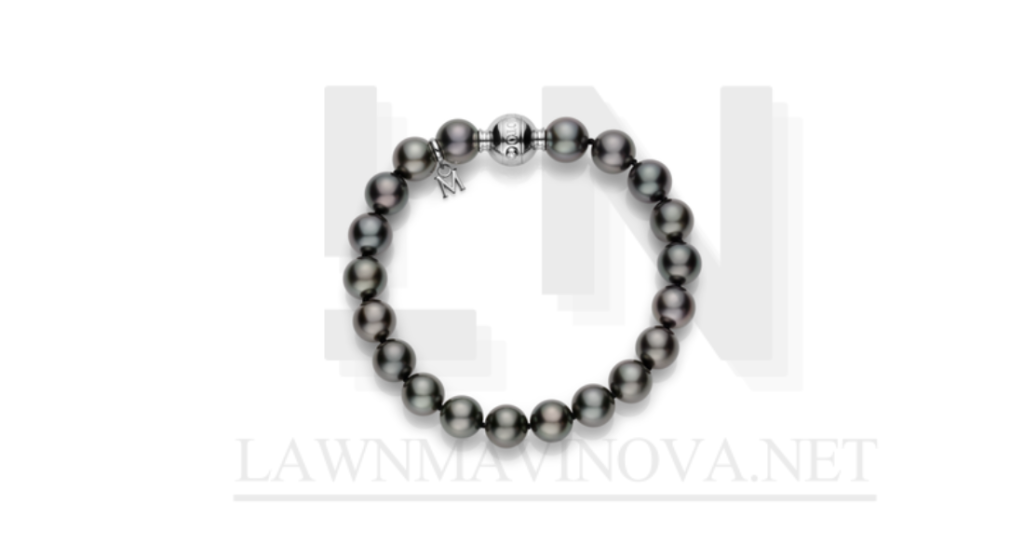 Mikimoto Black Pearl Bracelet silver